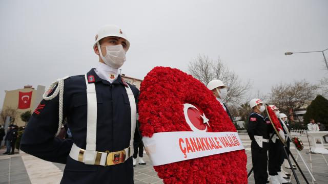 Şehitleri Anma Günü ve Çanakkale Deniz Zaferinin 106. yılı törenleri başladı