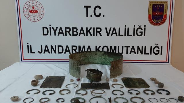 Diyarbakırda 45 tarihi eser ele geçirildi