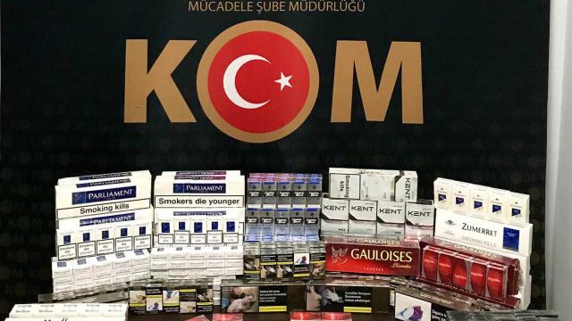 Bitliste 800 paket kaçak sigara ele geçirildi