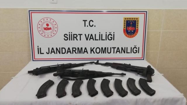 Siirtte terör örgütüne ait silah ve mühimmat ele geçirildi
