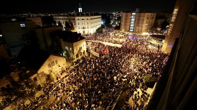 İsrailde Netanyahu karşıtı gösteriler 9uncu ayında