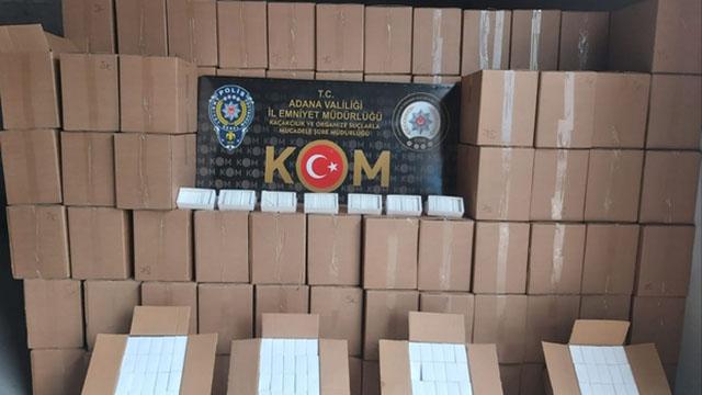 Adanada 4 milyon 950 bin kaçak makaron ele geçirildi