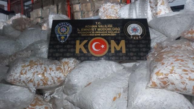Adanada 4 milyon 950 bin kaçak makaron ele geçirildi