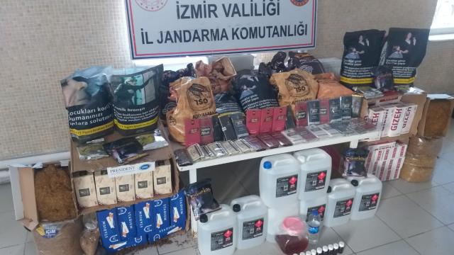 İzmirde 44 kilo 205 gram kaçak tütün ele geçirildi
