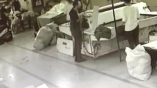 Tekstil atölyesinde pres makinesi patladı