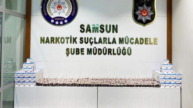 Samsunda 16 bin 821 kapsül sentetik hap ele geçirildi