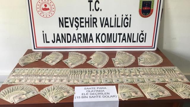 Nevşehirde 299 adet sahte 50 dolarlık banknot ele geçirildi