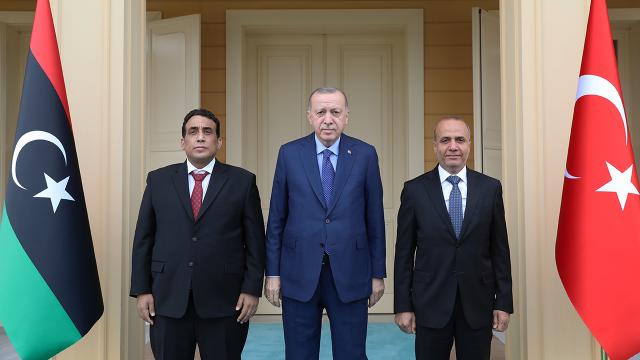 Cumhurbaşkanı Erdoğan, Libya Başkanlık Konseyi Başkanı Menfiyi kabul etti