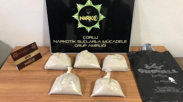Tekirdağda 5 kilogram uyuşturucu ele geçirildi
