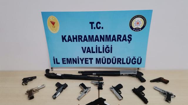 Kahramanmaraşta polis denetimlerinde 19 silah ele geçirildi