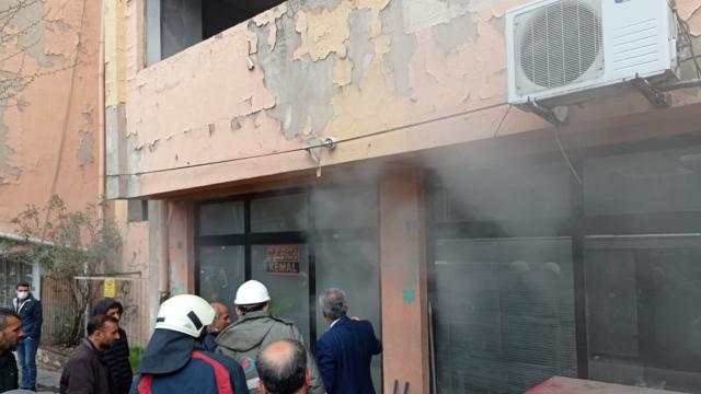 Siirtte bir iş yerinde çıkan yangın itfaiye ekiplerince söndürüldü