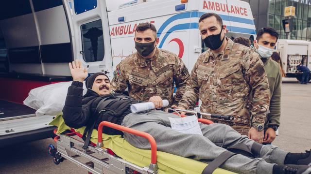 Dağlık Karabağ Savaşında yaralanan 27 Azerbaycanlı gazi, Türkiyede tedavi edilecek