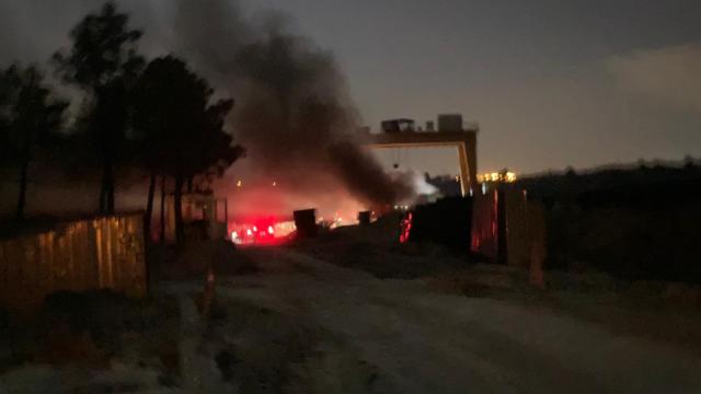 Arnavutköyde metro inşaatında yangın meydana geldi