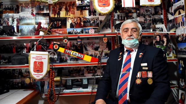 Kırşehirli gazi, 47 yıllık Kıbrıs Harekatı anılarını evinde yaşatıyor