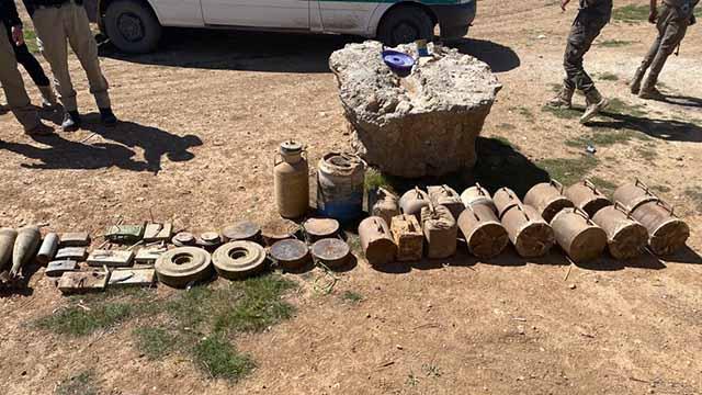 Tel Abyadda 693 kilogram patlayıcı madde ele geçirildi