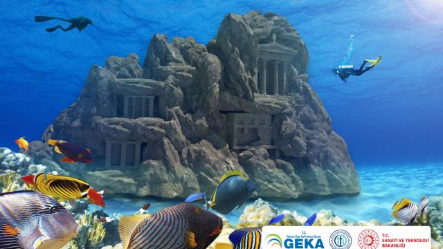 Fethiye koylarında tematik sualtı tarih parkı için hazırlanan projeye 1 milyon lira destek verildi