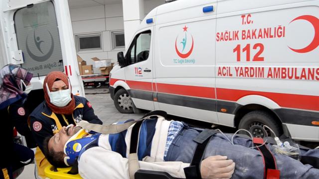 İnşaatın birinci katından düşen işçi yaralandı