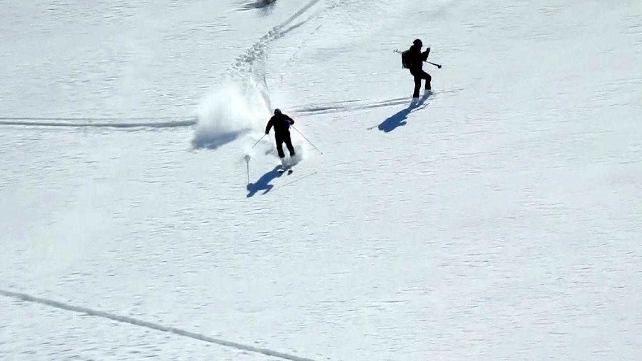 Munzur Dağlarında dağ kayağı keyfi