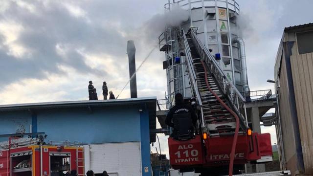 Kastamonuda kereste fabrikasında yangın