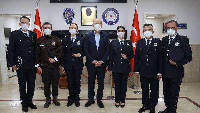Bakan Soyludan Şehit Behram Aktaşlı Polis Merkezine ziyaret