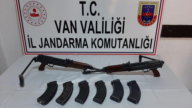 Vanda terör örgütü PKKya ait silah ele geçirildi