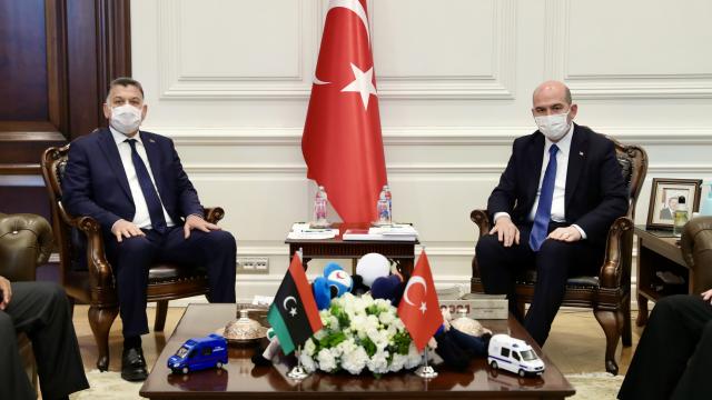 İçişleri Bakanı Soylu, Libyalı mevkidaşıyla görüştü