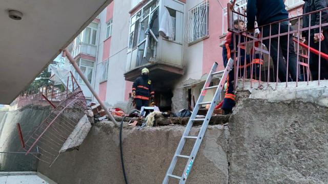 Ankarada bir binanın bodrum katında tüp patladı: 1 yaralı