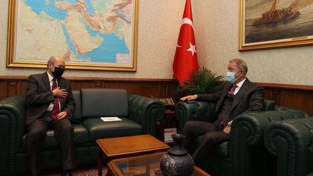 Bakan Akar, Moğolistan Büyükelçisi Ravdan ile görüştü