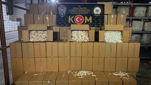 Adanada 6 milyon 550 bin makaron ele geçirildi
