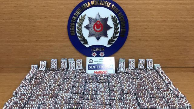İzmirde yeşil reçeteye tabi 35 bin hap ele geçirildi: 3 gözaltı