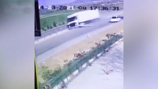 Tır kazasında faciadan dönüldü