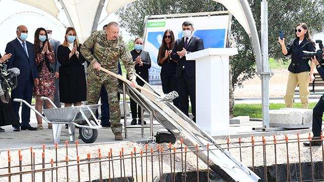Azerbaycan Cumhurbaşkanı Aliyev, Zengilanda yeni havalimanının temelini attı