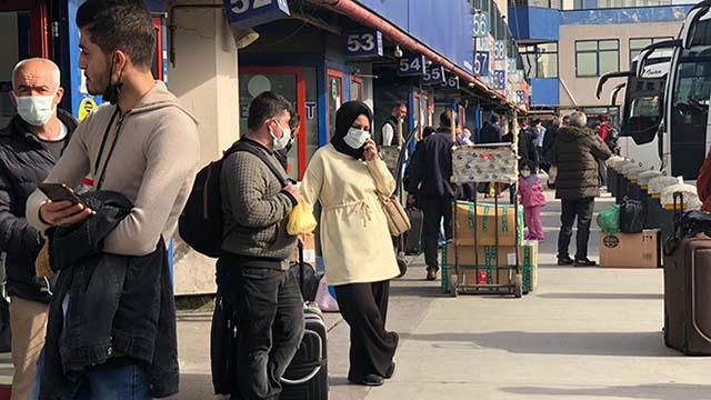 Otogarda "tam kapanma" yoğunluğu: Arife günü gibi