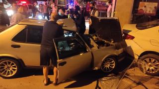 Polisten kaçan sürücü kaza yaptı