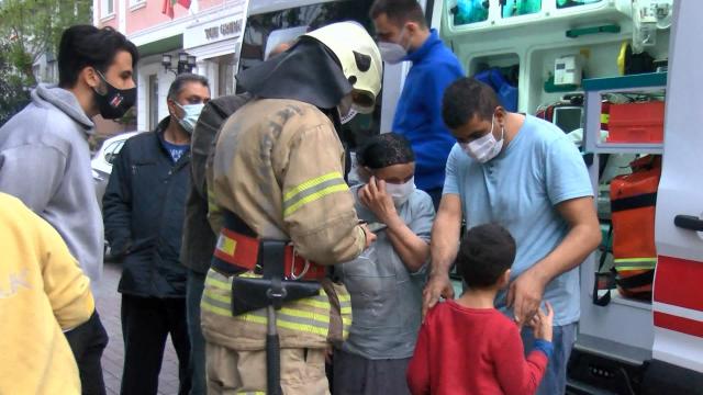 Güngörende çıkan yangında 1i çocuk 2 kişi dumandan etkilendi