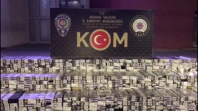 Adanada 10 bin paket kaçak sigara ele geçirildi