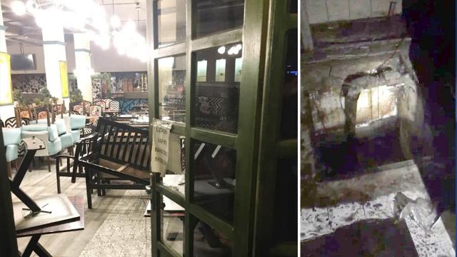 Polis baskınından kaçmak isteyen kişi foseptiğe düştü