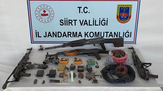 Siirtte terör operasyonu: Çok sayıda silah ve mühimmat bulundu