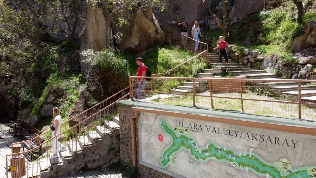 Ihlara Vadisi sokağa çıkma kısıtlamasından muaf tutulan turistlere kaldı