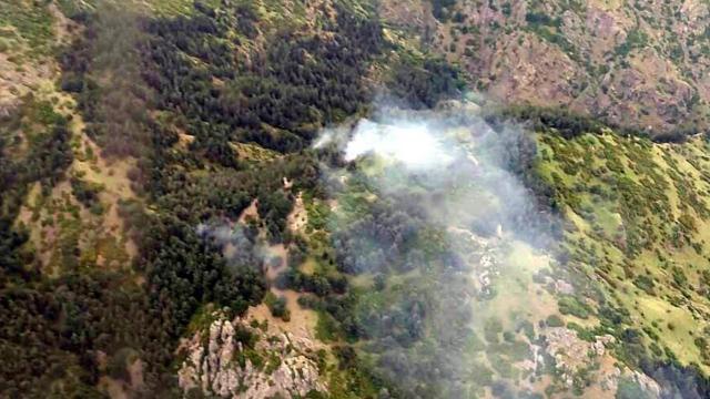Spil Dağı Milli Parkında yangın: Havadan ve karadan müdahale edildi