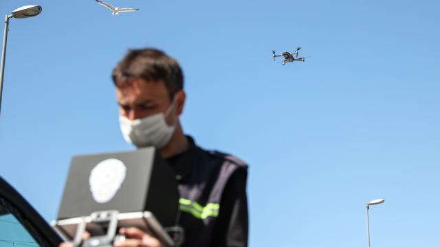 Antalyada helikopter ve drone destekli trafik denetimi yapıldı