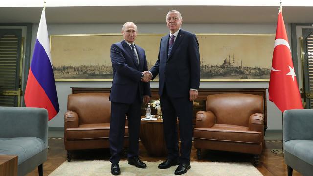 Cumhurbaşkanı Erdoğan, Putin ile Filistini görüştü
