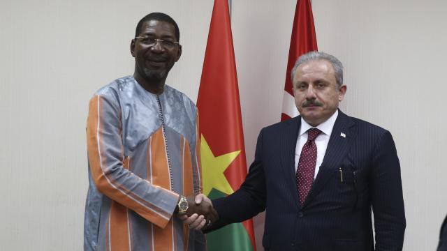 TBMM Başkanı Şentop ile Burkina Fasolu mevkidaşı Filistini görüştü
