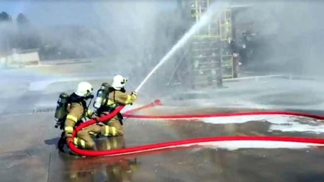 Kırıkkale Belediyesi itfaiye ekipleri rafineride yangın ve kurtarma tatbikatı gerçekleştirdi