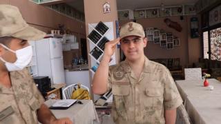 Down sendromlu Enes'in Jandarma olma hayali gerçek oldu