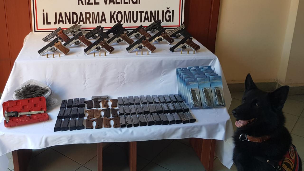 Rize'de kaçak silah atölyesine operasyon düzenlendi: 2 gözaltı
