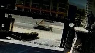 Rüzgarda savrulan çöp konteyneri kazaya neden oldu