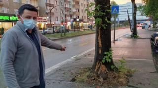 Trabzon'da yıldırım düşme anı kamerada