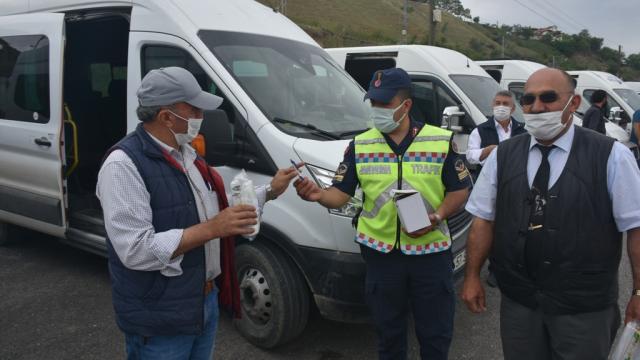 Boyabat ilçesinde toplu taşıma araçları denetlendi