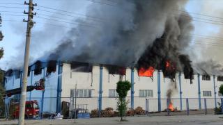 Denizli'de tekstil fabrikasında yangın